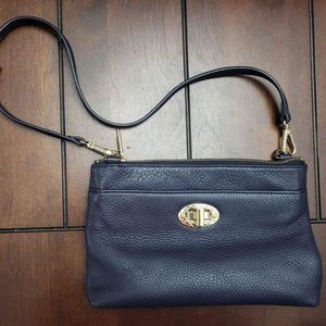 Talbots Small Navy Leather Purse
